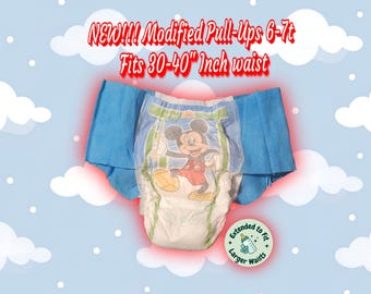 Modified Huggies Pull-Ups 6-7t (fits 30"-40" inch waist)