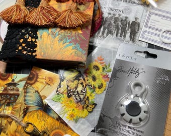 Kit de diario hecho a mano, libro de efímeras, cuaderno y diario