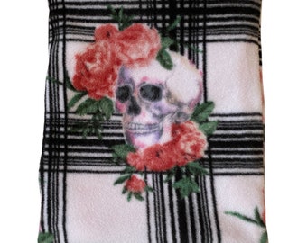 Saco de aconchego Skulls & Roses para pequenos animais de estimação
