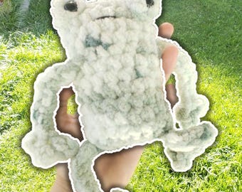 Leggy Frog Crochet Amigurumi Frog; cute plush toy plushie stuffed animal yarn craft handmade homemade
