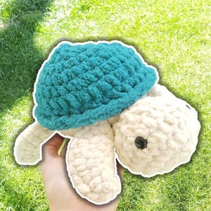 Sea Turtle Crochet Amigurumi; cute handmade homemade yarn craft stuffed animal plush toy plushie ocean tortoise