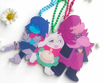 Deltarune Fun Gang Magnet Friendship Keychains