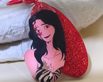 Obsession Nikki double layer glitter arcrylic keychain