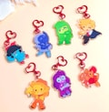 Deltarune Chapter 5 Flowers Keychain - round edges arcrylic