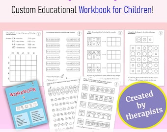 Concentración, Atención, Discriminación Visual y Percepción, TDAH - Cuaderno de ejercicios personalizado de educación preescolar y primaria, creado por terapeutas