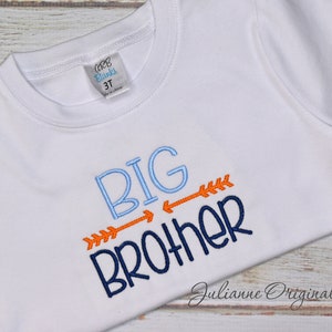 Big Brother  Boys Monogram Tee - Personalized Tee - Personalized  Boys Shirt or Bodysuit - Julianne Originals