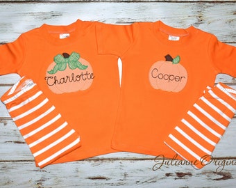 classic fall pumpkin monogram pajamas halloween pjs fall pumpkin pajamas personalized fall pajamas julianne originals