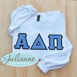 Alpha Delta Pi, ADPi,  Sorority Sweatshirt, Sorority Gift,  ADPi Letter Sweatshirt, Alpha Delta Pi Letter Sweatshirt