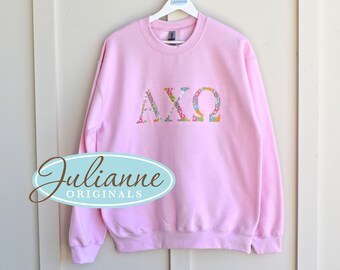Alpha Chi Omega, Alpha Chi,  Sorority Sweatshirt, Sorority Gift,  Alpha Chi Letter Sweatshirt, Alpha Chi Omega Letter Sweatshirt