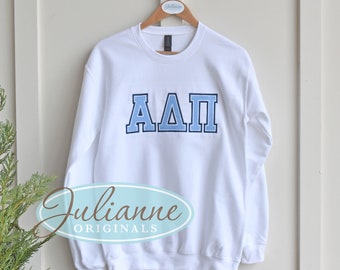 Alpha Delta Pi, ADPi,  Sorority Sweatshirt, Sorority Gift,  ADPi Letter Sweatshirt, Alpha Delta Pi Letter Sweatshirt