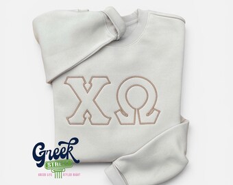 Chi Omega, Chi O,  Sorority Sweatshirt, Sorority Gift,  Chi Omega Letter Sweatshirt, Chi O Letter Shirt