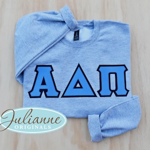 Alpha Delta Pi, ADPi,  Sorority Sweatshirt, Sorority Gift,  ADPi Letter Sweatshirt, Alpha Delta Pi Letter Sweatshirt