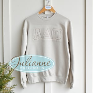 Alpha Delta Pi, ADPi,  Sorority Sweatshirt, Sorority Gift,  ADPi Letter Sweatshirt, Alpha Delta Pi Letter Sweatshirt