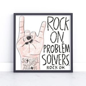 STEM wall art, women in science art print, engineers and scientists, problem solvers, classroom art, teacher gift, back to school, lab art