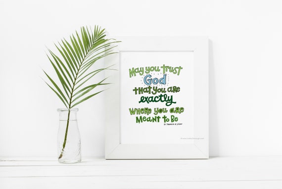Keep the faith wall art, spiritual gift, St. Therese of Lisieux quote, you're on the right path, grad gift, trust God, gift of encouragement