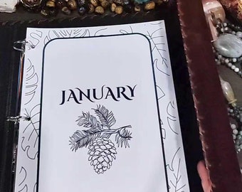Fantastic Flowers Botanical Monthly Cover Pages - The Great Grimoire - Conscious Art Creation