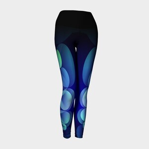 Ready To Ship Geometrix Midnight Ripple Yoga Leggings MEDIUM image 1