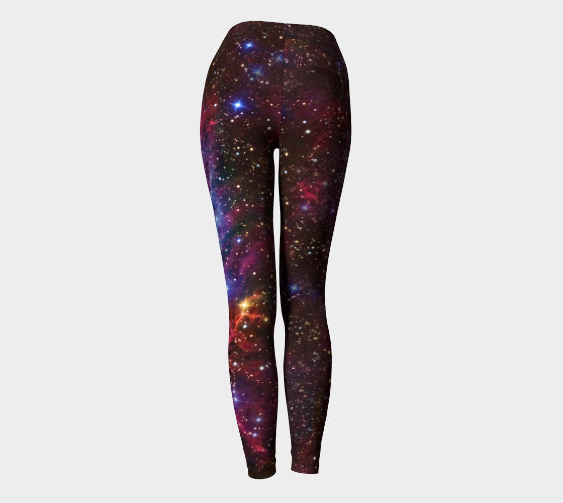Cosmic Dreams Fox Nebula Yoga Leggings - Etsy