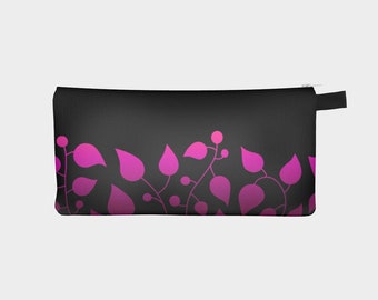 Ready To Ship! - Wild Vine Midnight Rose Pencil Case