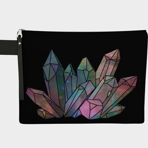 Cosmic Crystals Unicorn Rainbow Aura Zippered Carry All image 1