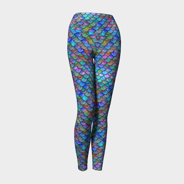 Ocean Rainbow Mermaid Yoga Leggings