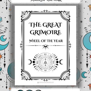 Wheel of The Year Printable Journal Pages: Grimoire Sabbat Pages (PDF)