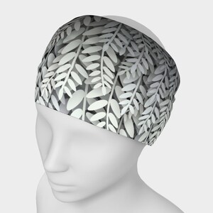 Fascia per capelli/scaldacollo - Nero e bianco - Fascia per capelli in felce