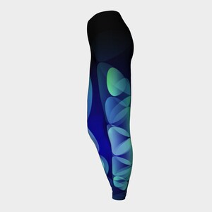 Ready To Ship Geometrix Midnight Ripple Yoga Leggings MEDIUM image 3