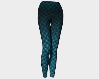 Aqua Dragon Yoga Leggings