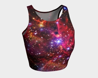 Cosmic Dreams - Fox Nebula 2 Athletic Crop Top