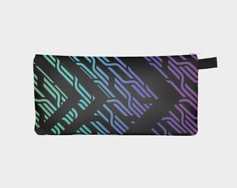 Ready To Ship! - Geometrix - Cable Pastel Ombre Pencil Case