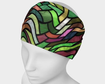 Face Mask/Covering - Geometrix - Stained Glass Springtime Headband