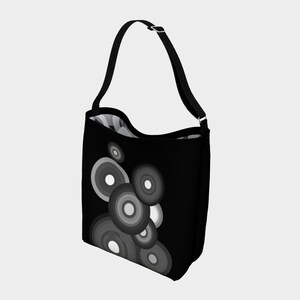 Black and White Roundabout Tote Bag image 2