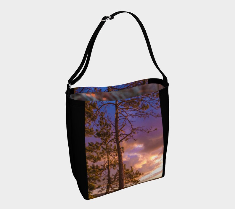 Lake Superior Agawa Bay Sunset Pine Tote Bag
