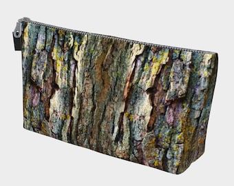 Tree Bark Makeup Gear Bag with Pocket