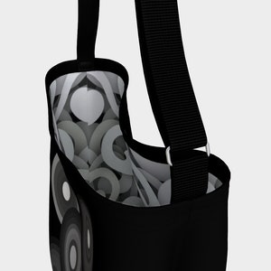 Black and White Roundabout Tote Bag image 3