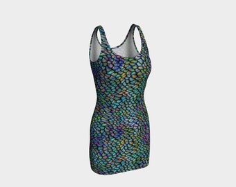 River Dragon BodyCon Yoga Tank Top Dress