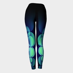 Ready To Ship Geometrix Midnight Ripple Yoga Leggings MEDIUM image 4