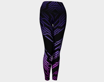 Geometrix - Cable Purple Ombre Yoga Leggings