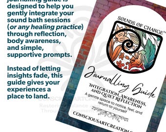 Sound Bath Journaling Guide PDF | Nervous System Reset Workbook | Healing Journal Prompts | Mindfulness Printable