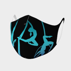 Ready To Ship!  - Face Mask Style 2 - Aerial Ombre Ocean Blue - ADULT MEDIUM