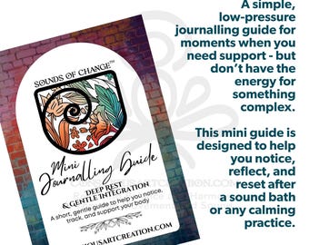 Mini Healing Journal PDF | Simple Healing Prompts | Nervous System Reset | Self Care Printable | Mindfulness Guide | Low Energy Journal