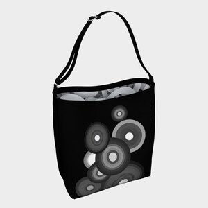 Black and White Roundabout Tote Bag image 1