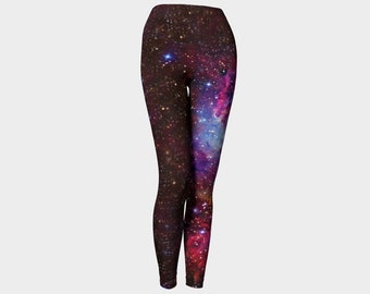 Cosmic Dreams - Fox Nebula Yoga Leggings