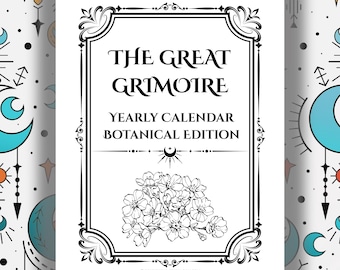 Botanical Calendar Planner Pages: Grimoire Printable (PDF)