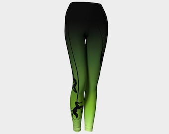 Aerial Ombre - Emerald Yoga Leggings