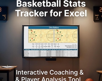 Basketball Stats Tracker for Excel | Interactive Coaching & Player Analysis Tool