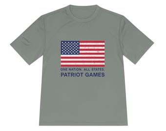 Patriot Games 2026 T-Shirt | American Flag Distressed Patriotic Tee | One Nation All States