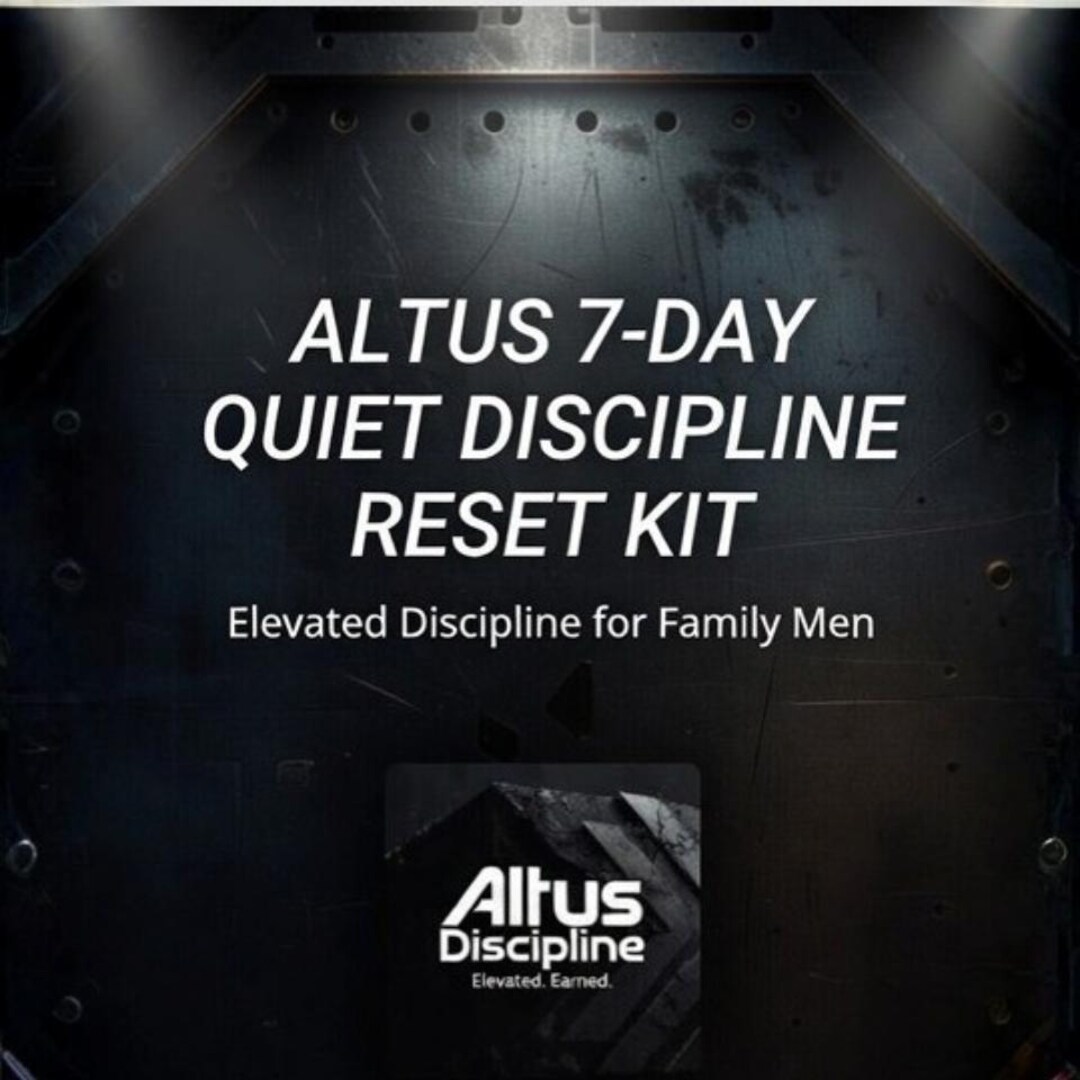 Altus 7-day Quiet Discipline Reset Kit for Men | Mindset & Habit ...