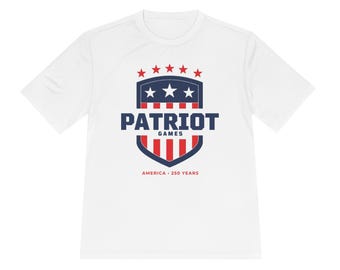 Patriot Games 2026 T-Shirt | Shield Stars Stripes Patriotic Tee | America 250th